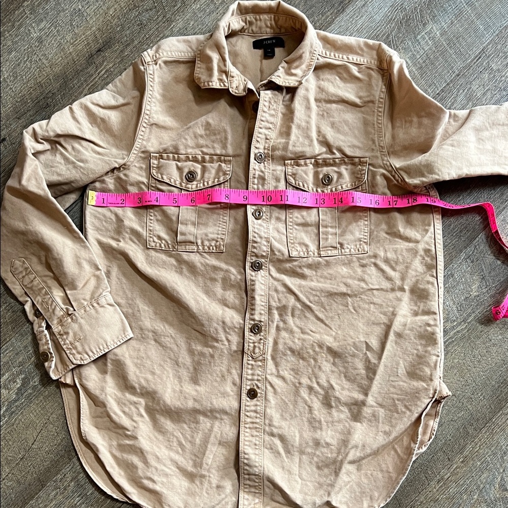 J. Crew Khaki Safari Style Shirt Excellent Condition